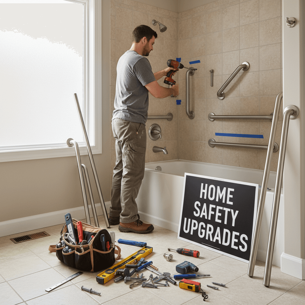 ADA-compliant bathroom safety installation